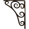 Ekena Millwork Tristan Wrought Iron Bracket, (Single center brace), Antiqued Brass 1 1/2"W x 5 1/2"D x 8"H BKTM01X05X08STNABS - alternate 2